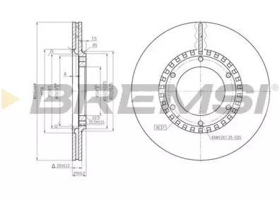 Тормозной диск (BREMSI: DBA218V)