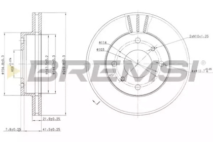 Тормозной диск (BREMSI: DBA234V)