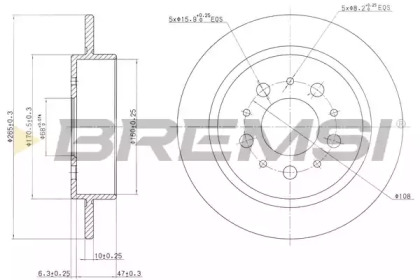 Тормозной диск (BREMSI: DBA241S)