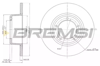 Тормозной диск (BREMSI: DBA246S)