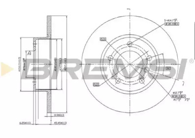 Тормозной диск (BREMSI: DBA248S)