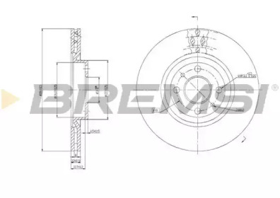 Тормозной диск (BREMSI: DBA252V)