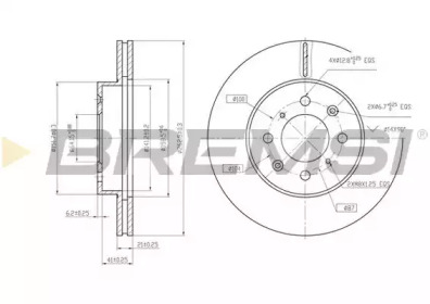 Тормозной диск (BREMSI: DBA261V)