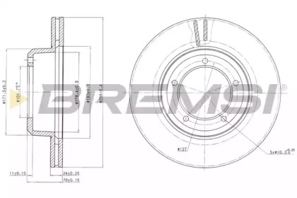 Тормозной диск (BREMSI: DBA262V)