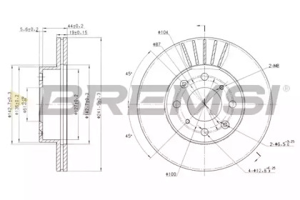 Тормозной диск (BREMSI: DBA294V)