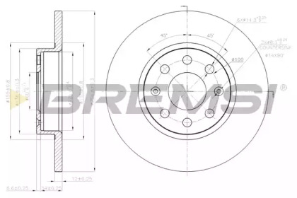 Тормозной диск (BREMSI: DBA310V)