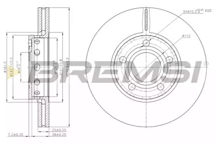 Тормозной диск (BREMSI: DBA311V)