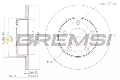 Тормозной диск (BREMSI: DBA323S)