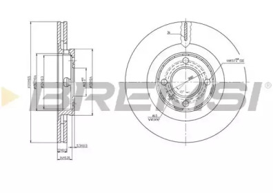 Тормозной диск (BREMSI: DBA339V)