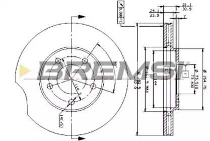 Тормозной диск (BREMSI: DBA366V)