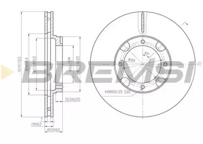 Тормозной диск (BREMSI: DBA389V)