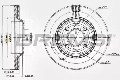 Тормозной диск (BREMSI: DBA397V)