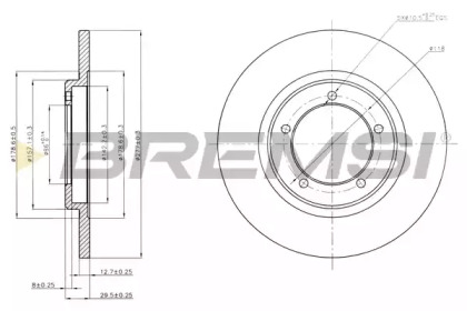 Тормозной диск (BREMSI: DBA419S)