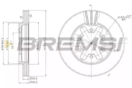 Тормозной диск (BREMSI: DBA421V)