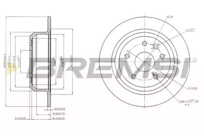 Тормозной диск (BREMSI: DBA441S)