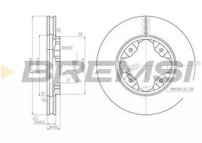 Тормозной диск (BREMSI: DBA450V)