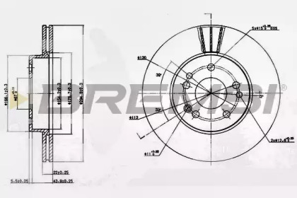 Тормозной диск (BREMSI: DBA457V)