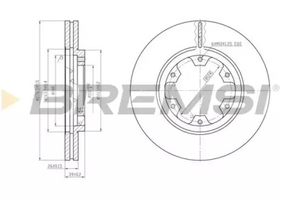 Тормозной диск (BREMSI: DBA464V)