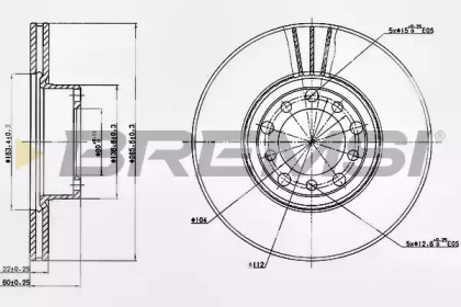 Тормозной диск (BREMSI: DBA476V)