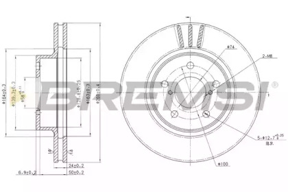 Тормозной диск (BREMSI: DBA485V)