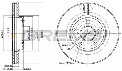 Тормозной диск (BREMSI: DBA501V)