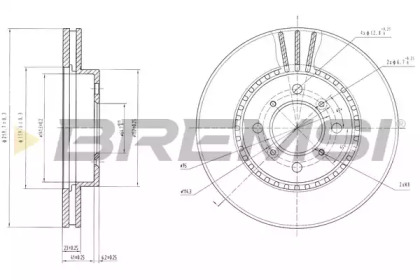 Тормозной диск (BREMSI: DBA511V)