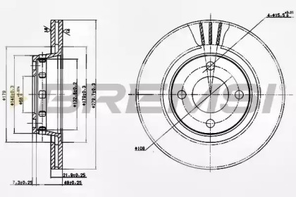 Тормозной диск (BREMSI: DBA517V)