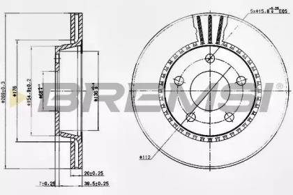 Тормозной диск (BREMSI: DBA519V)