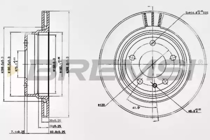 Тормозной диск (BREMSI: DBA520V)