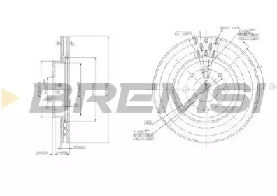 Тормозной диск (BREMSI: DBA521V)