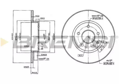 Тормозной диск (BREMSI: DBA540S)