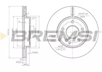 Тормозной диск (BREMSI: DBA588V)