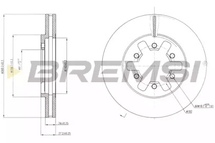 Тормозной диск (BREMSI: DBA601V)