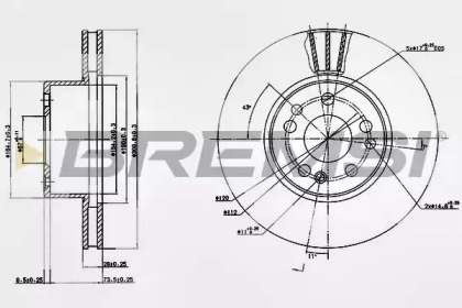 Тормозной диск (BREMSI: DBA613V)