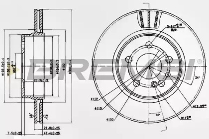 Тормозной диск (BREMSI: DBA630V)