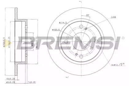 Тормозной диск (BREMSI: DBA659S)