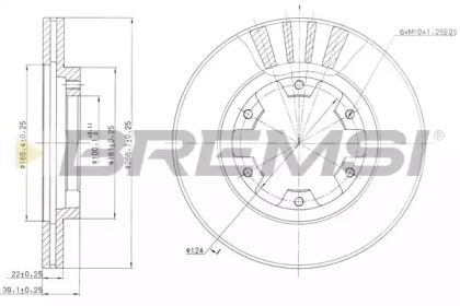 Тормозной диск (BREMSI: DBA660V)