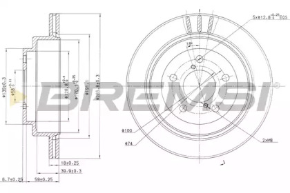 Тормозной диск (BREMSI: DBA680V)