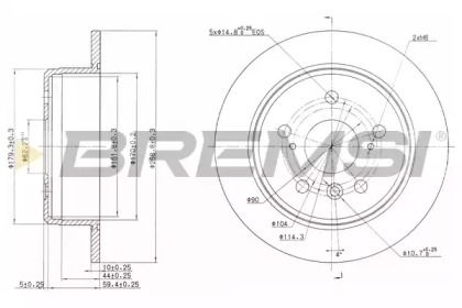 Тормозной диск (BREMSI: DBA684S)