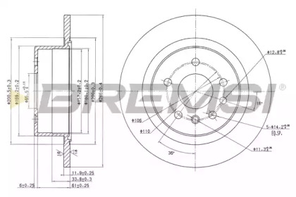 Тормозной диск (BREMSI: DBA698S)