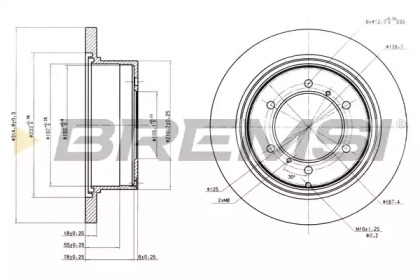 Тормозной диск (BREMSI: DBA715S)