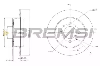 Тормозной диск (BREMSI: DBA717S)