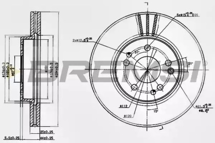 Тормозной диск (BREMSI: DBA725V)