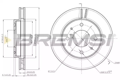 Тормозной диск (BREMSI: DBA741V)