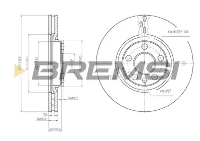 Тормозной диск (BREMSI: DBA760V)