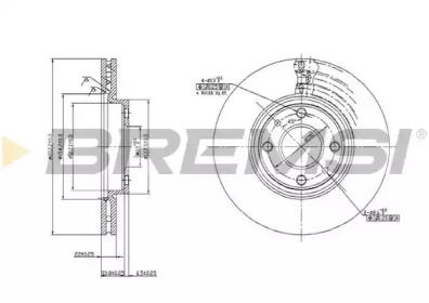 Тормозной диск (BREMSI: DBA762V)