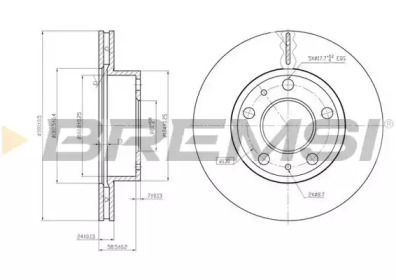 Тормозной диск (BREMSI: DBA768V)