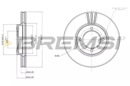 Тормозной диск (BREMSI: DBA775V)