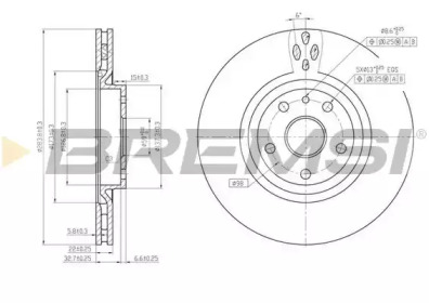 Тормозной диск (BREMSI: DBA797V)