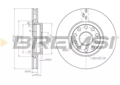 Тормозной диск (BREMSI: DBA802V)